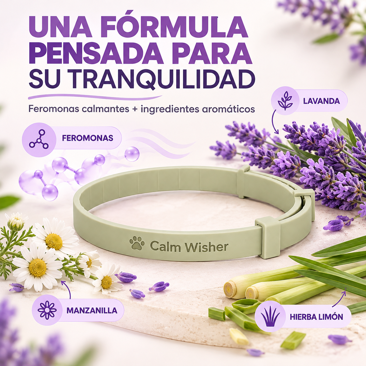 Calm Wisher | Collar Calmante para Perros Con Feromonas